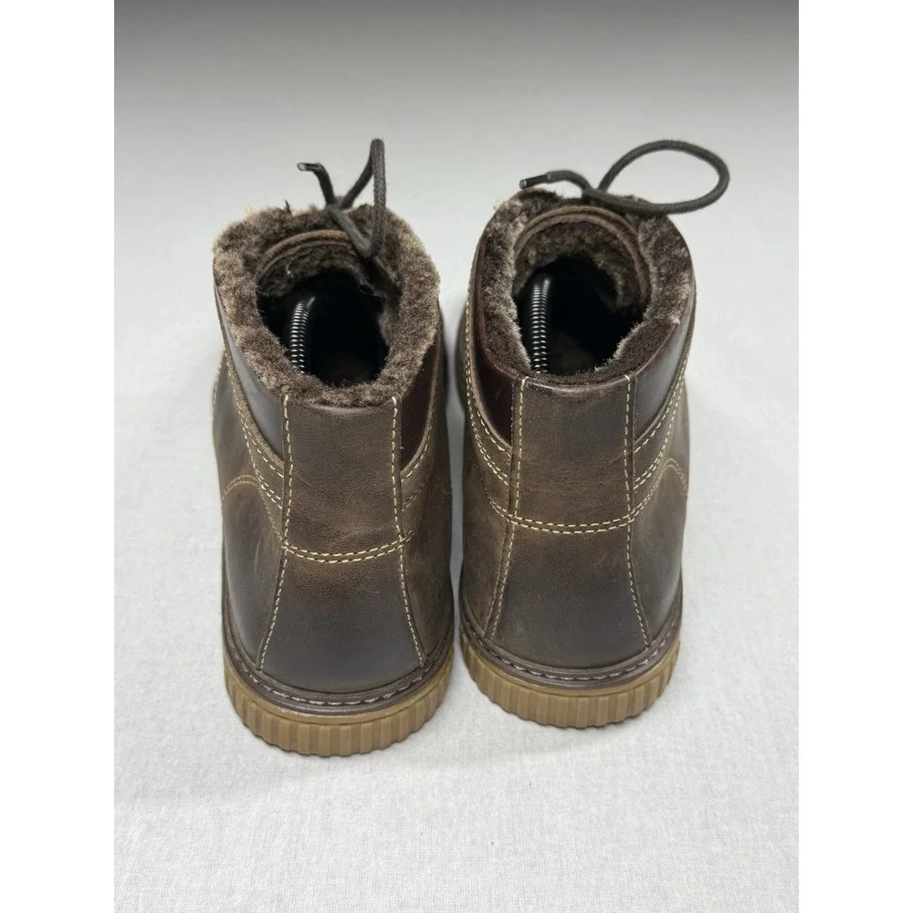 Johnston &‎ Murphy Chukka Boots Sz 10 Brown Leather Shearling Preppy Old Money